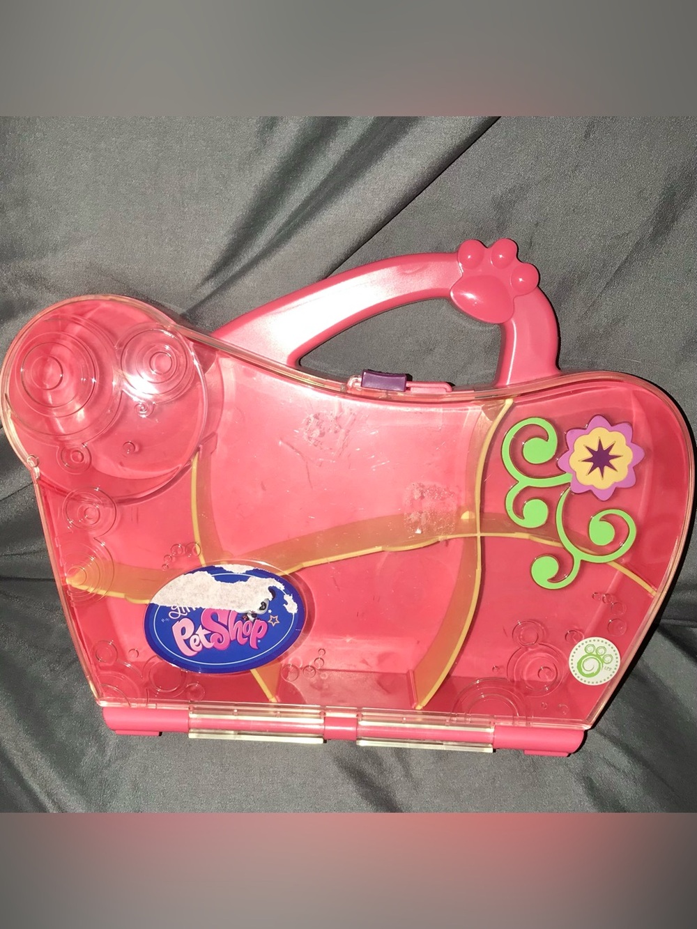 Littlest pet shop plastic storage carry case LPS Hasbro Rare